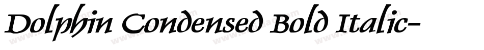 Dolphin Condensed Bold Italic字体转换
